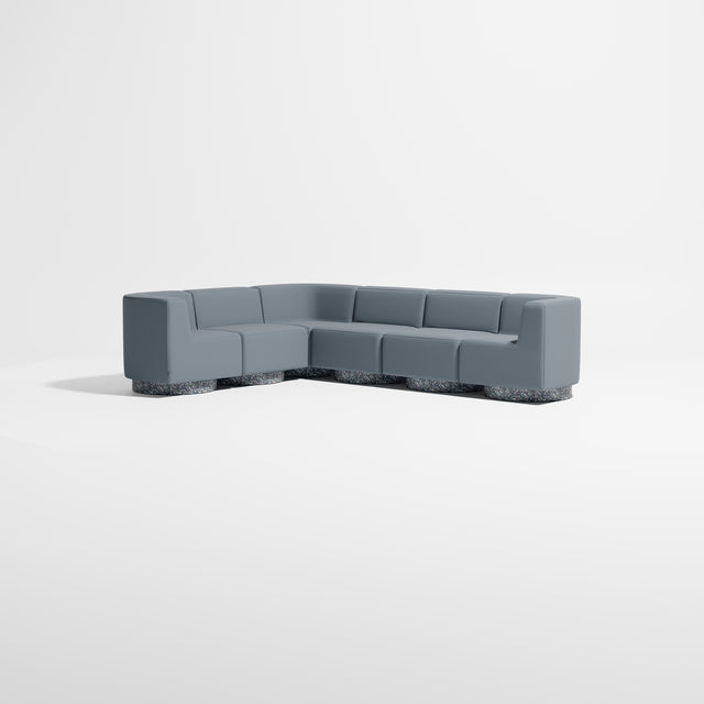 Confetti Modular Lounge - 6 Seater Corner Right | Recycled Plastic Base | Gibson Karlo | Design By Them ** Maharam Merit 0012