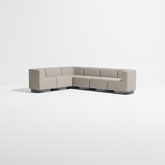 Confetti Modular Lounge - 6 Seater Corner Right | Recycled Plastic Base | Gibson Karlo | Design By Them ** Maharam Merit 0028