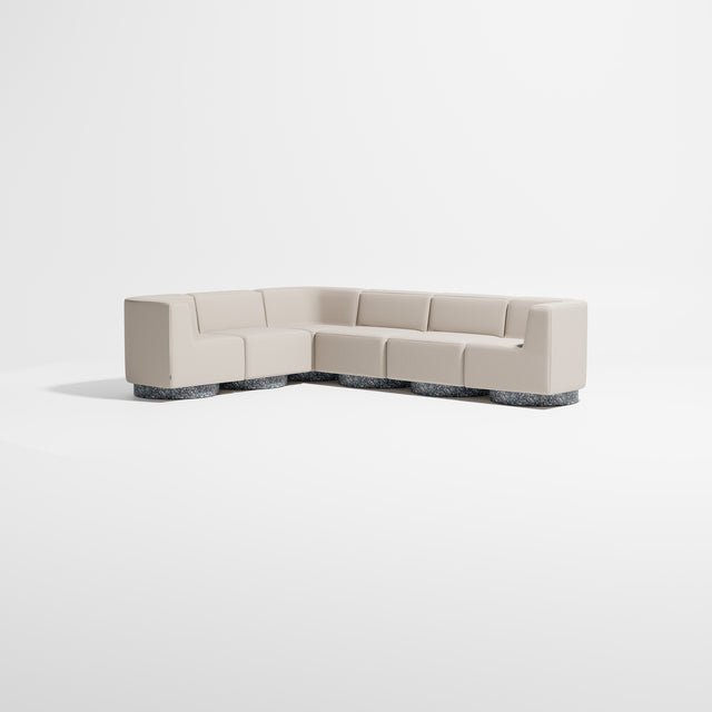 Confetti Modular Lounge - 6 Seater Corner Right | Recycled Plastic Base | Gibson Karlo | Design By Them ** Maharam Merit 0030