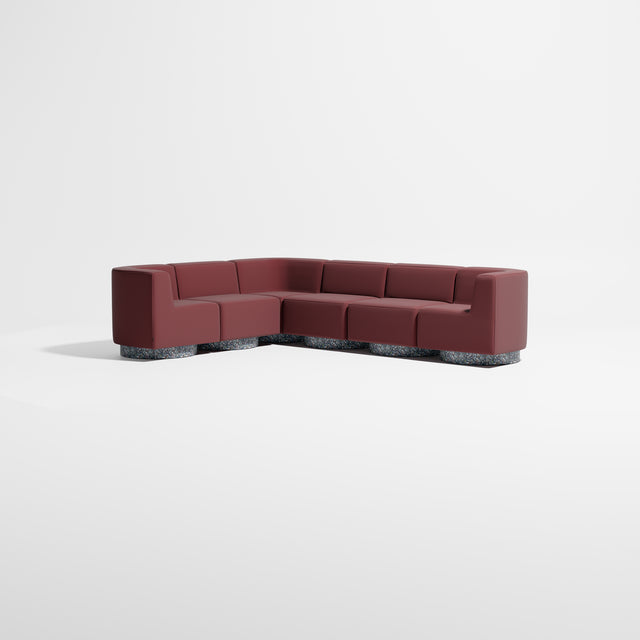 Confetti Modular Lounge - 6 Seater Corner Right | Recycled Plastic Base | Gibson Karlo | Design By Them ** Maharam Merit 0039