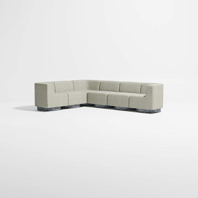 Confetti Modular Lounge - 6 Seater Corner Right | Recycled Plastic Base | Gibson Karlo | Design By Them ** Kvadrat Zero 0002