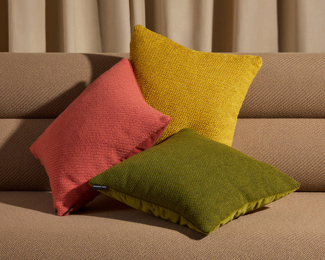 Flip Cushion | Accessories | Double-Sided Upholstery | Olive, Pink and Yellow | Gibson Karlo | Design By Them