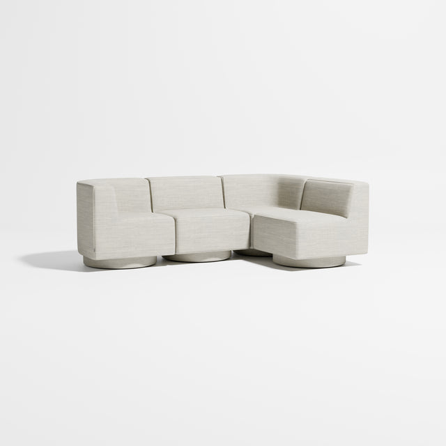 Confetti Modular Lounge - 4 Seater Corner Right | Upholstered Base | Gibson Karlo | Design By Them ** Kvadrat Canvas 2 0114