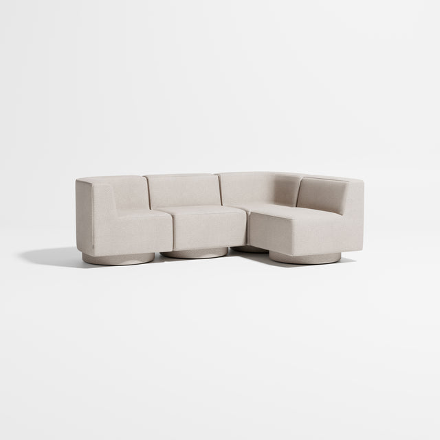 Confetti Modular Lounge - 4 Seater Corner Right | Upholstered Base | Gibson Karlo | Design By Them ** Kvadrat Elle 0220