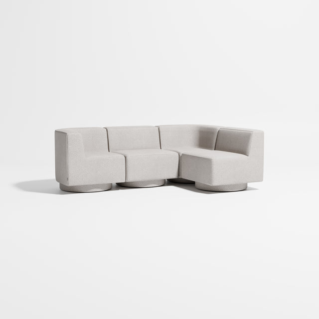 Confetti Modular Lounge - 4 Seater Corner Right | Upholstered Base | Gibson Karlo | Design By Them ** Kvadrat Elle 0230