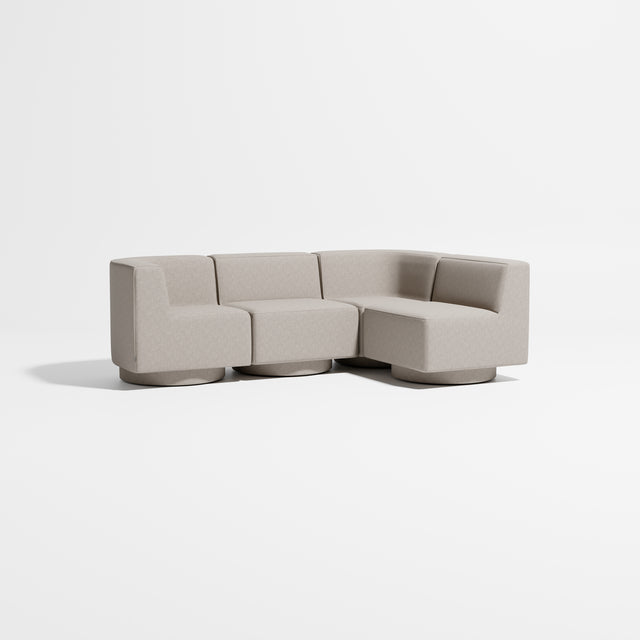 Confetti Modular Lounge - 4 Seater Corner Right | Upholstered Base | Gibson Karlo | Design By Them ** Maharam Merit 0028