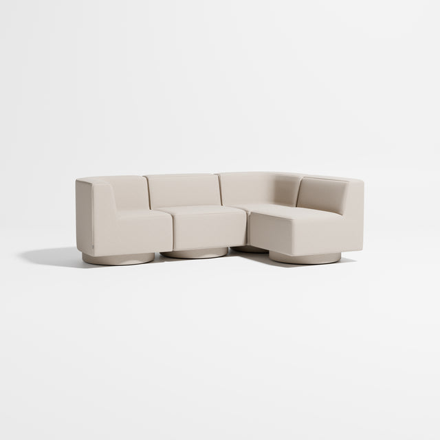 Confetti Modular Lounge - 4 Seater Corner Right | Upholstered Base | Gibson Karlo | Design By Them ** Maharam Merit 0030