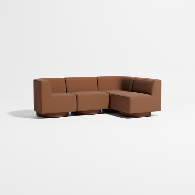 Confetti Modular Lounge - 4 Seater Corner Right | Upholstered Base | Gibson Karlo | Design By Them ** Maharam Merit 0033