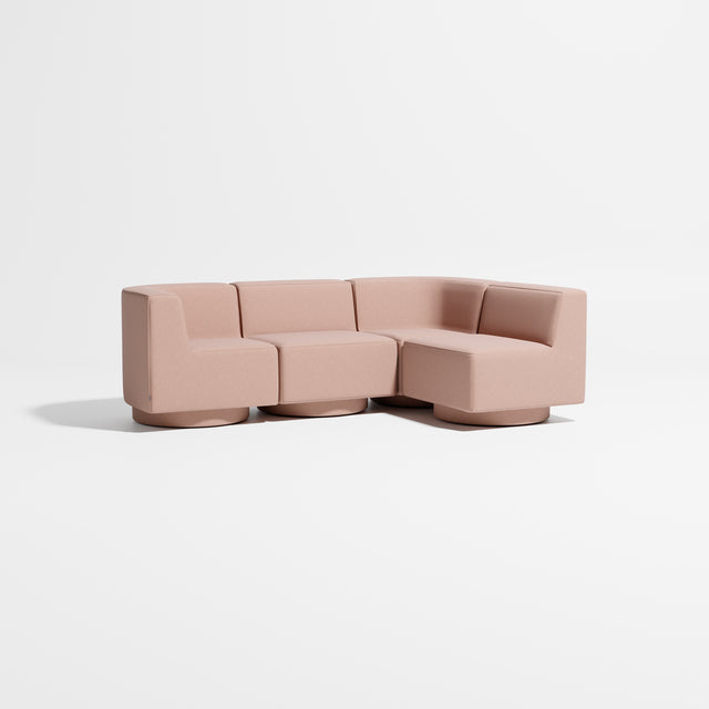 Confetti Modular Lounge - 4 Seater Corner Right | Upholstered Base | Gibson Karlo | Design By Them ** Maharam Merit 0036