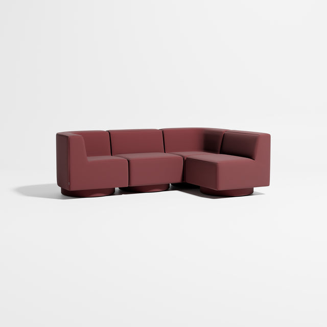Confetti Modular Lounge - 4 Seater Corner Right | Upholstered Base | Gibson Karlo | Design By Them ** Maharam Merit 0039