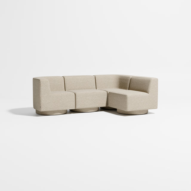 Confetti Modular Lounge - 4 Seater Corner Right | Upholstered Base | Gibson Karlo | Design By Them ** Kvadrat Zero 0001
