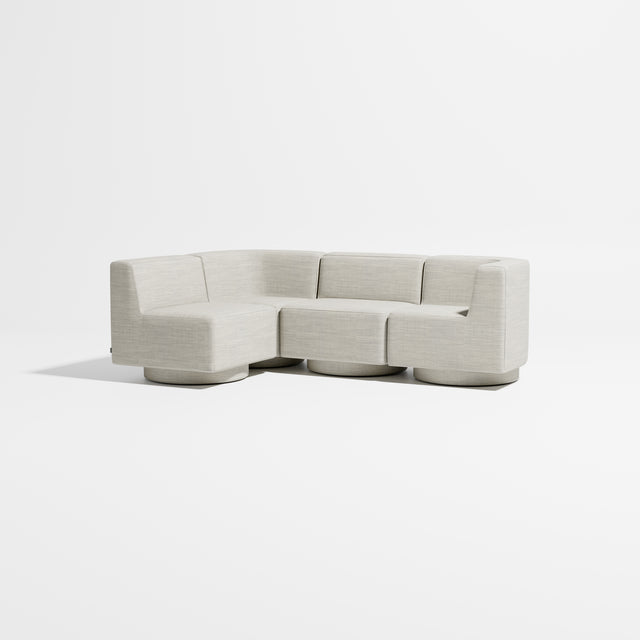 Confetti Modular Lounge - 4 Seater Corner Left | Upholstered Base | Gibson Karlo | Design By Them ** Kvadrat Canvas 2 0114