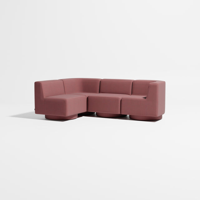 Confetti Modular Lounge - 4 Seater Corner Left | Upholstered Base | Gibson Karlo | Design By Them ** Kvadrat Canvas 2 0654