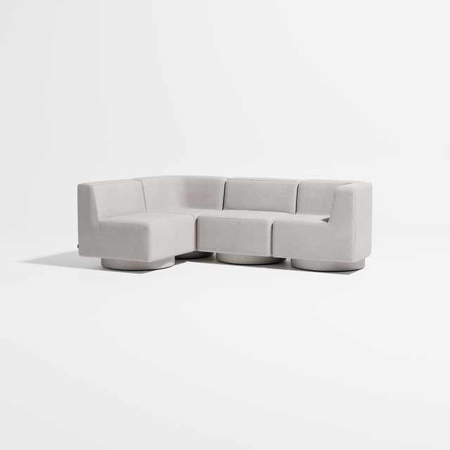 Confetti Modular Lounge - 4 Seater Corner Left | Upholstered Base | Gibson Karlo | Design By Them ** Kvadrat Elle 0230