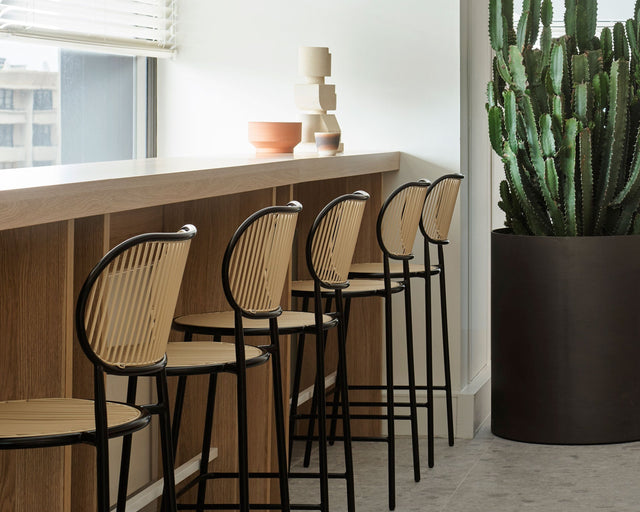 Piper Bar Chair | Vida Glow by Arent&Pyke | Stainless Steel Powder Coat Counter Stool | Gibson Karlo | Design By Them