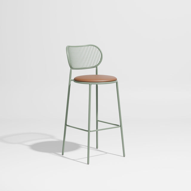 Piper Bar Chair Upholstered | Gibson Karlo | DesignByThem ** Pale Eucalypt / Knoll Prairie - 027 (Outdoor Suitable)