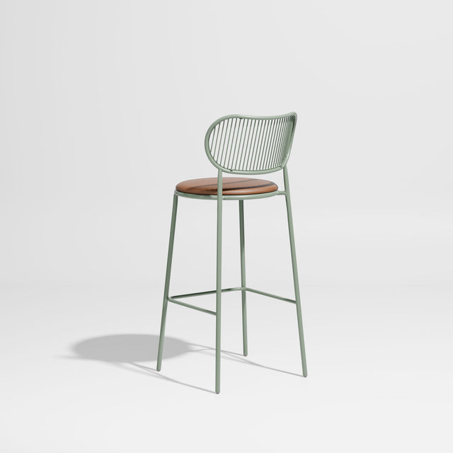 Piper Bar Chair Upholstered | Gibson Karlo | DesignByThem ** Pale Eucalypt / Knoll Prairie - 027 (Outdoor Suitable)