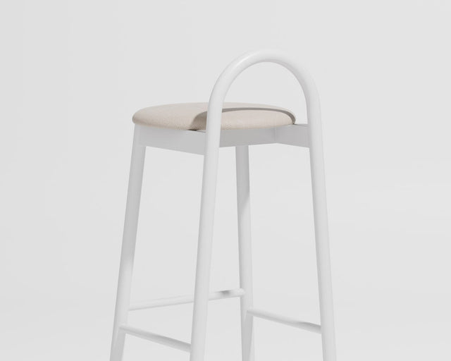 Bobby Bar Stool Metal Upholstered | Daniel Tucker | Design By Them | Maraham Merit 030 / White