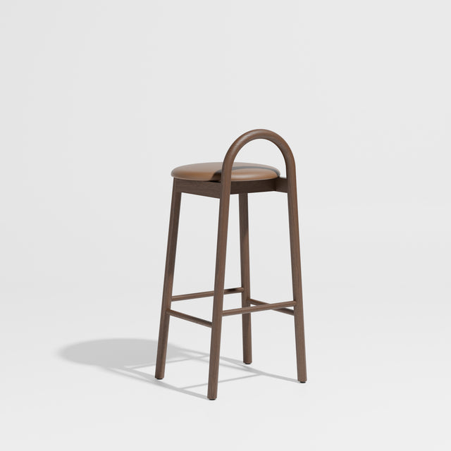 Bobby Bar Stool - Timber Upholstered with Seat Pad | DesignByThem ** Knoll Prairie 027 / Smoked Oak