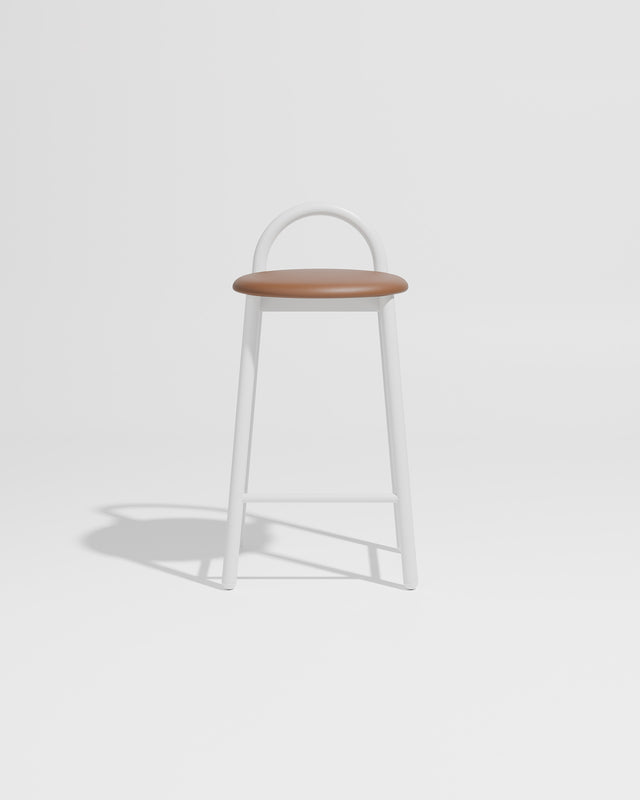 Bobby Counter Stool Metal Upholstered | Daniel Tucker | DesignByThem ** Knoll Prairie 027 / White (Outdoor Suitable)