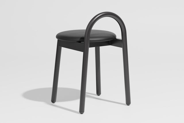 Bobby Stool Metal Upholstered | Daniel Tucker | Design By Them | Knoll Prairie 018 / Black | Outdoor Suitable