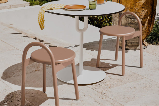 Bobby Counter Stool & Piper Pedestal Table | Daniel Tucker & Gibson Karlo | Design By Them