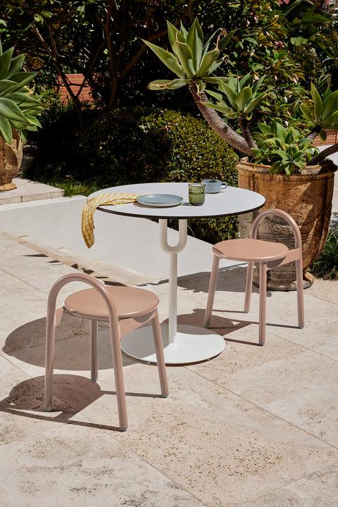 Bobby Stool & Piper Pedestal Table | Daniel Tucker & Gibson Karlo | DesignByThem