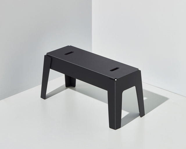 Black Butter Bench | 80% Recycled Plastic Indoor Outdoor Furniture | Nicholas Karlovasitis & Sarah Gibson | Design By Them