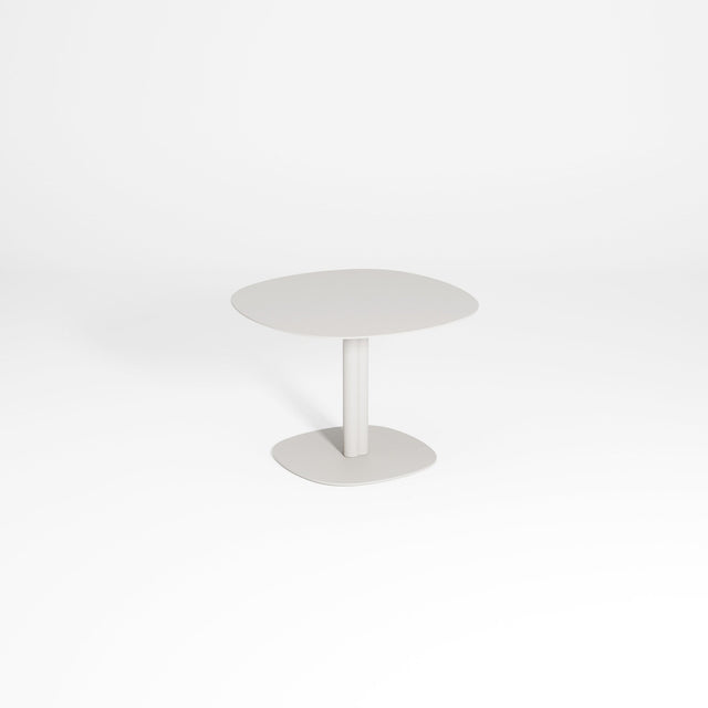 Twill Pedestal Coffee Table (High) by Gibson Karlo | Silk Grey Coffee Table | DesignByThem