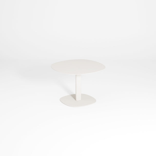 Twill Pedestal Coffee Table (High) by Gibson Karlo | Soft White Coffee Table | DesignByThem