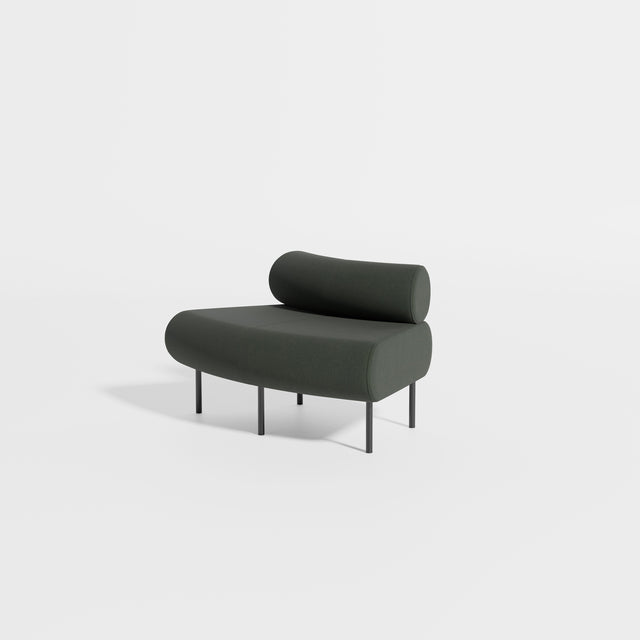 Cabin Seat Modular Curve 45 Outer | Upholstered | Gibson Karlo | Design By Them ** Kvadrat Canvas 2 0996