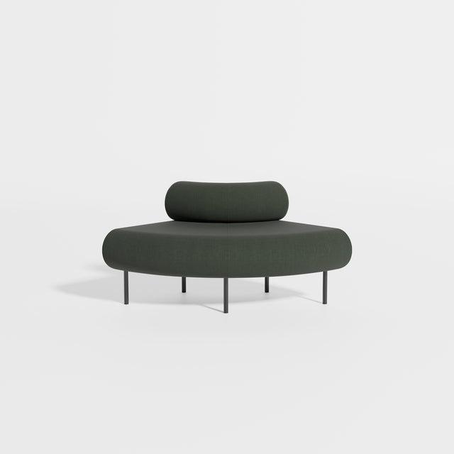 Cabin Seat Modular Curve 90 Outer | Upholstered | Gibson Karlo | Design By Them ** Kvadrat Canvas 2 0996