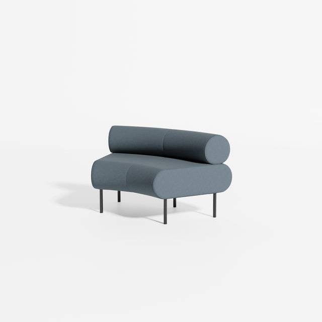 Cabin Seat Modular Curve 45 | Upholstered Lounge | Designed by Gibson Karlo | Design By Them ** Maharam Merit 012