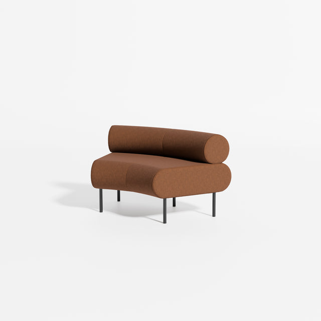Cabin Seat Modular Curve 45 | Upholstered Lounge | Designed by Gibson Karlo | Design By Them ** Maharam Merit 033