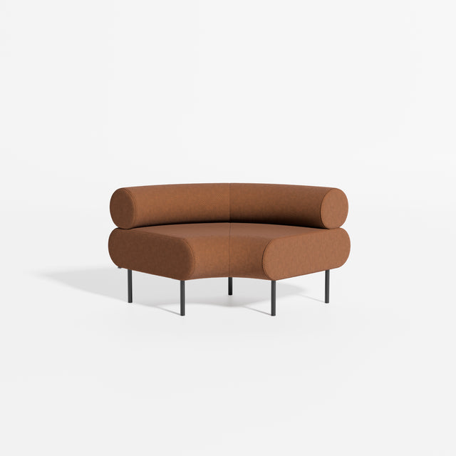 Cabin Seat Modular Curve 90 | Upholstered Lounge | Designed by Gibson Karlo | Design By Them ** Maharam Merit 0033