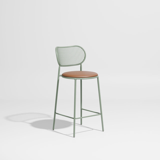 Piper Counter Chair | Gibson Karlo | Stainless Steel | DesignByThem ** Pale Eucalypt / Knoll Prairie - 027 (Outdoor Suitable)