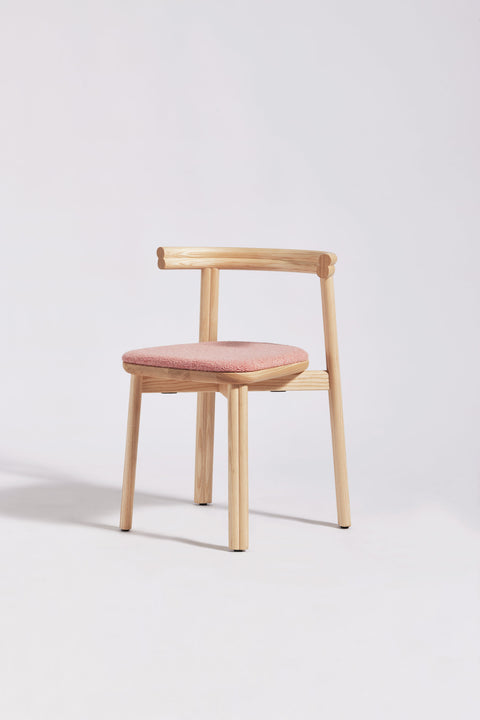 Twill Chair Upholstered Seat | Ash Timber Dining Chair | GibsonKarlo | DesignByThem ** HF6 Maharam Hearth 002 Sherbet