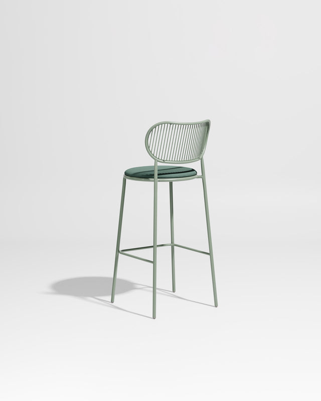 Piper Bar Chair Upholstered | Gibson Karlo | DesignByThem ** Pale Eucalypt / Maharam Merit - 017 (Indoor Only)