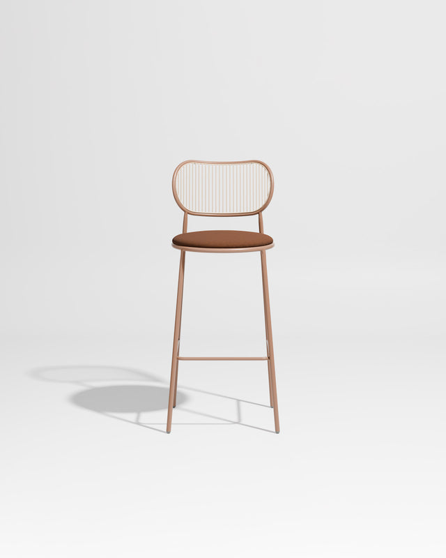 Piper Bar Chair Upholstered | Gibson Karlo | DesignByThem ** Nutmeg Beige / Maharam Merit - 033 (Indoor Only)