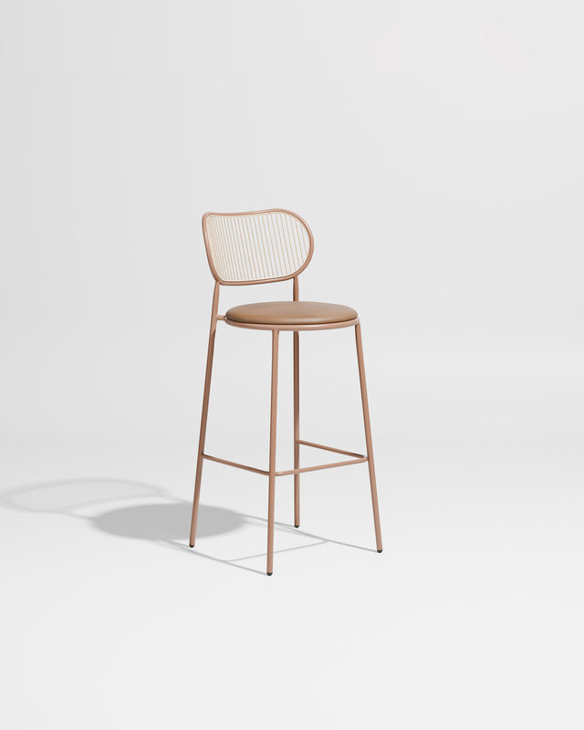 Piper Bar Chair Upholstered | Gibson Karlo | DesignByThem ** Nutmeg Beige / Knoll Prairie - 027 (Outdoor Suitable)