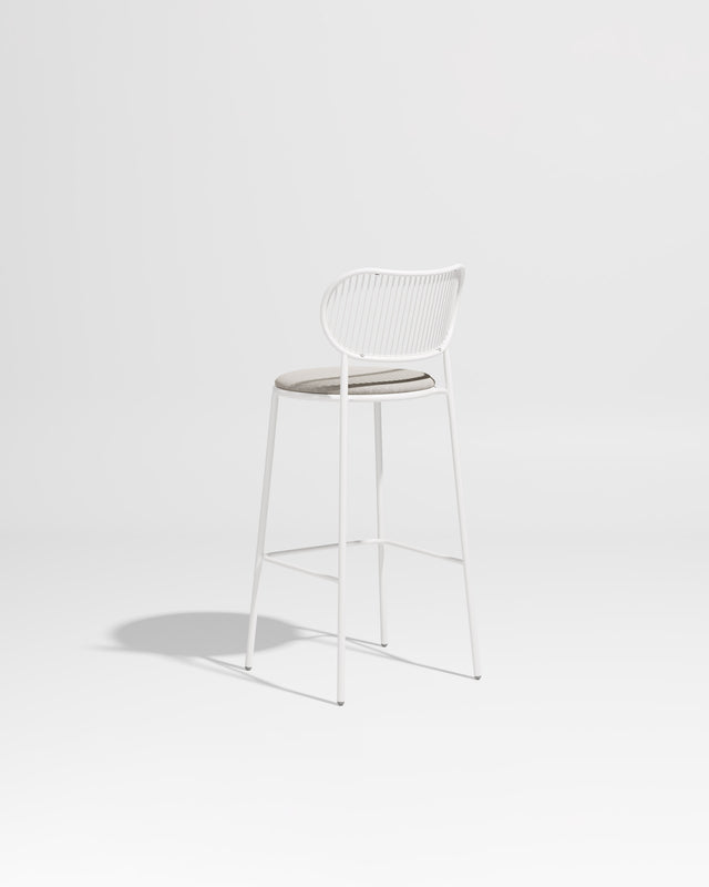 Piper Bar Chair Upholstered | Gibson Karlo | DesignByThem ** White White / Maharam Merit - 023 (Indoor Only)