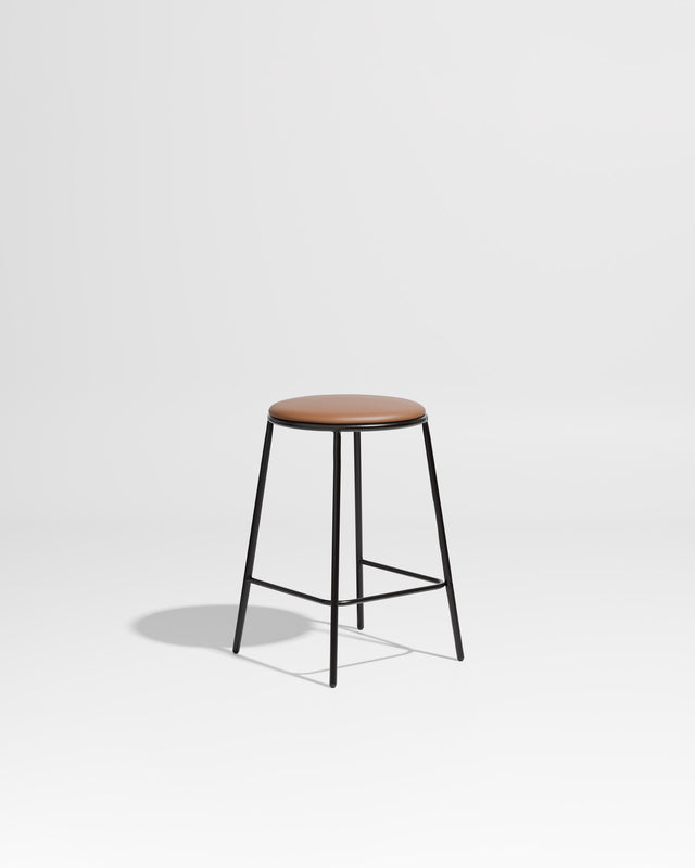 Piper Counter Stool | Gibson Karlo | Stainless Steel | Design By Them ** Black / Knoll Prairie - 027 (Outdoor Suitable)