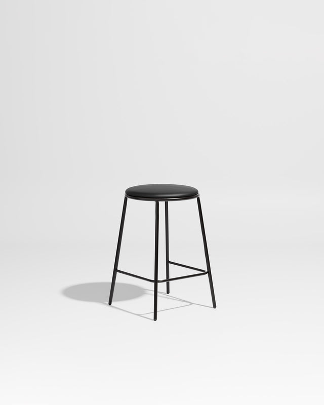 Piper Counter Stool | Gibson Karlo | Stainless Steel | Design By Them ** Black / Knoll Prairie - 018 (Outdoor Suitable)