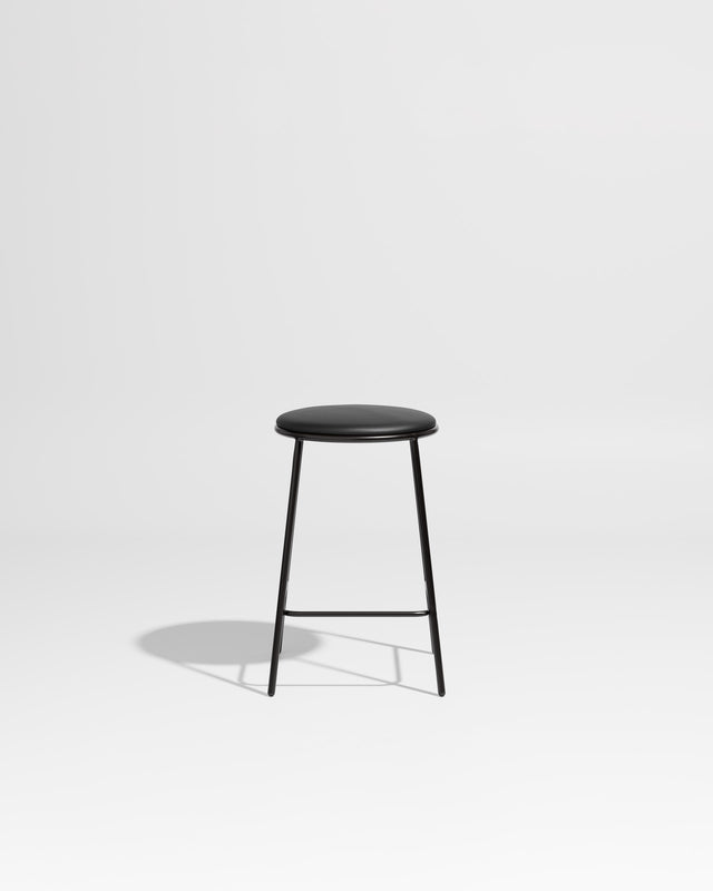 Piper Counter Stool | Gibson Karlo | Stainless Steel | Design By Them ** Black / Knoll Prairie - 018 (Outdoor Suitable)