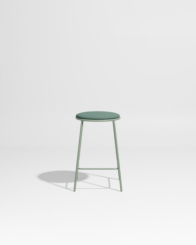 Piper Counter Stool | Gibson Karlo | Stainless Steel | Design By Them ** Pale Eucalypt / Maharam Merit - 017 (Indoor Only)