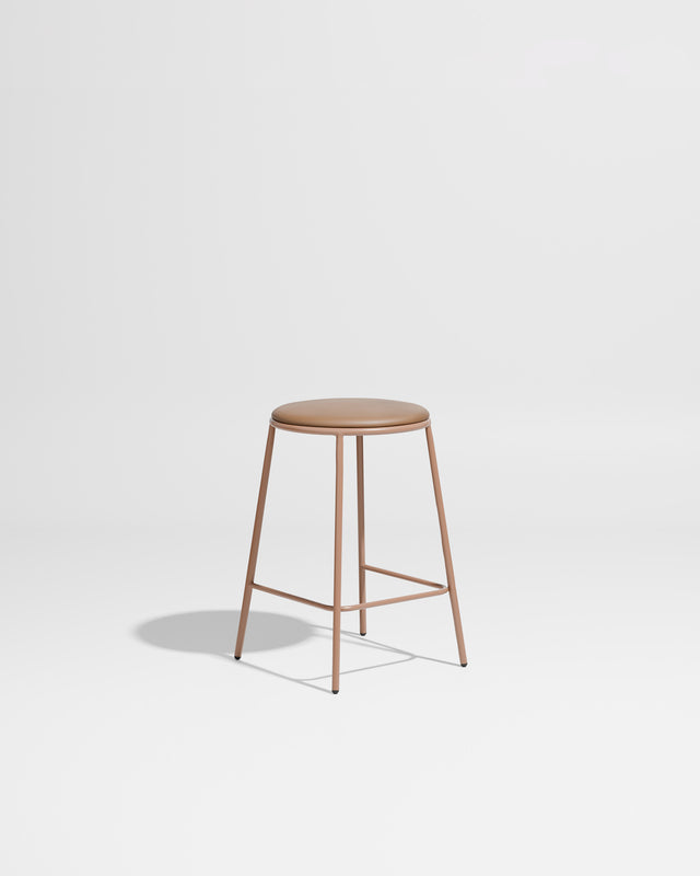 Piper Counter Stool | Gibson Karlo | Stainless Steel | Design By Them ** Nutmeg / Knoll Prairie - 027 (Outdoor Suitable)