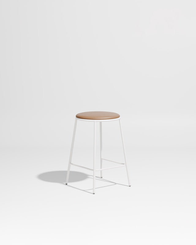 Piper Counter Stool | Gibson Karlo | Stainless Steel | Design By Them ** White / Knoll Prairie - 027 (Outdoor Suitable)