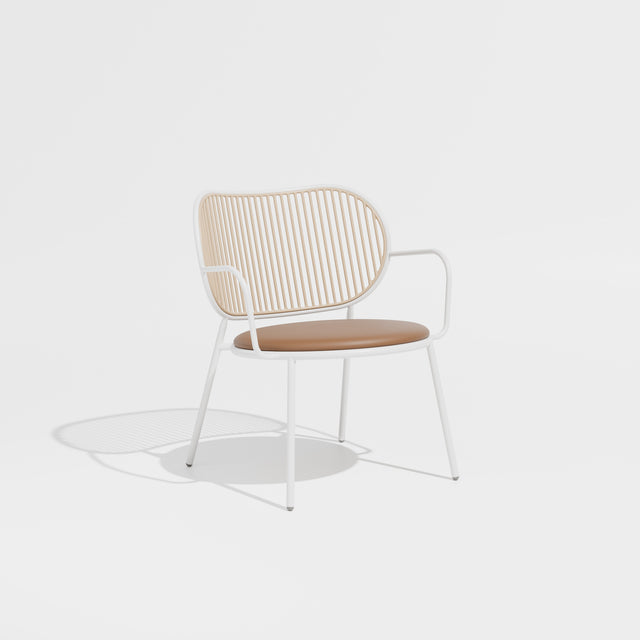 Piper Lounge Chair | GibsonKarlo | Design By Them ** White Frame / Beige Inserts / Knoll Prairie 027