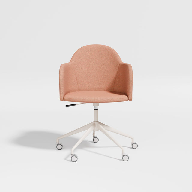 Potato Armchair with Gaslift and Castors | Swivel Dining Office Chair | Gibson Karlo | DesignByThem ** Bone Base/Kvadrat Autumn 0551