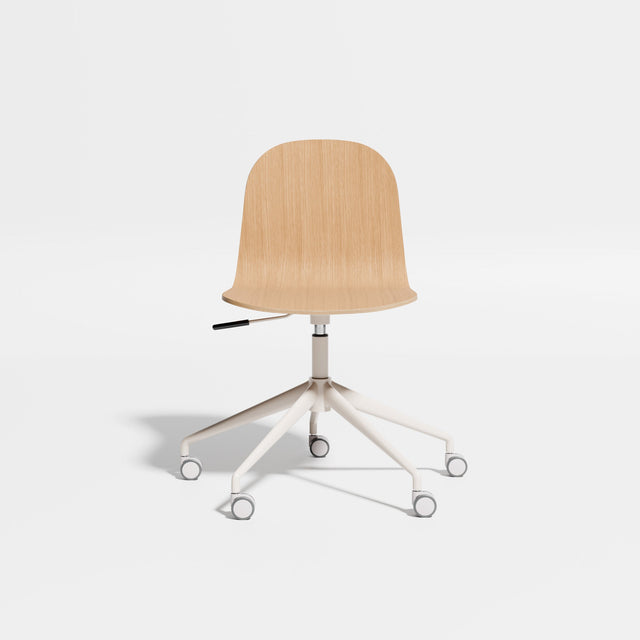 Potato Chair - Gaslift Swivel with Castors | Chairs | Designed by Gibson Karlo | Design By Them ** Oak/Bone Base